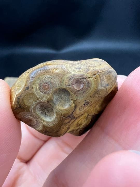 060324　超希少　8字天眼九眼頁岩石原石33*35ミリ