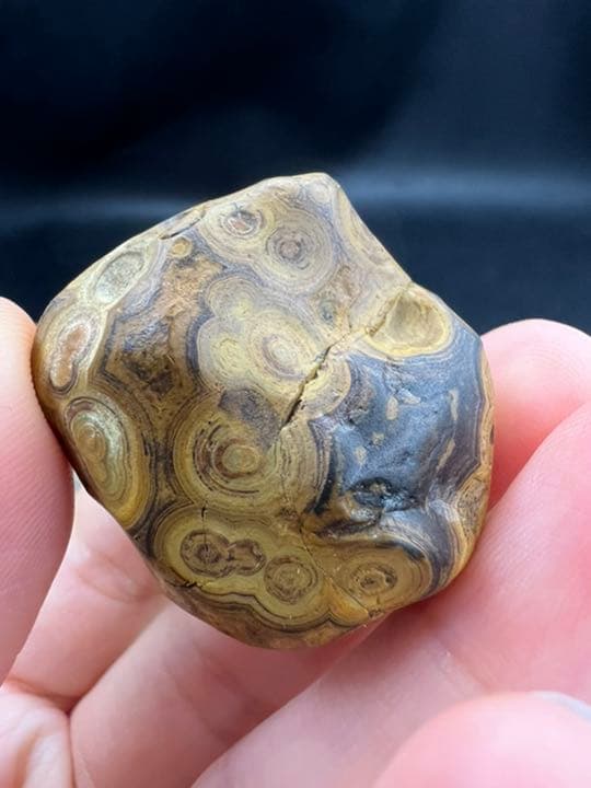 060324　超希少　8字天眼九眼頁岩石原石33*35ミリ