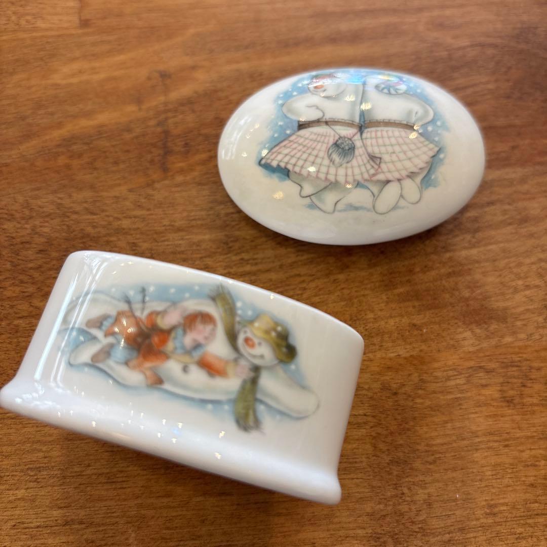 レア スノーマン 蓋付きケース インテリア小物