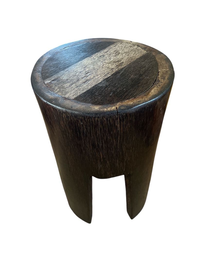 海外民芸？木製　スツール　丸イス2脚