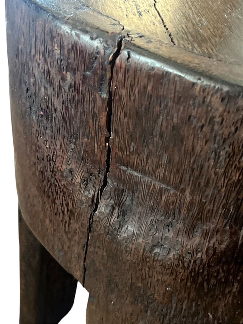 海外民芸？木製　スツール　丸イス2脚