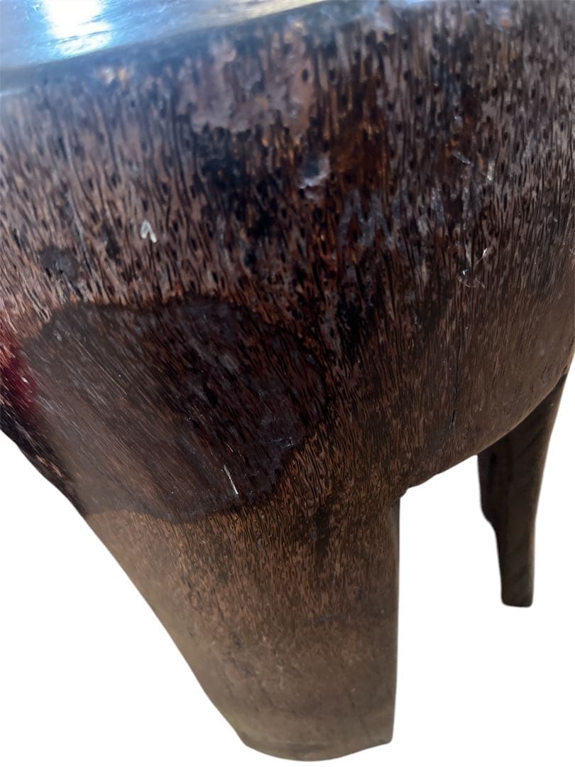 海外民芸？木製　スツール　丸イス2脚