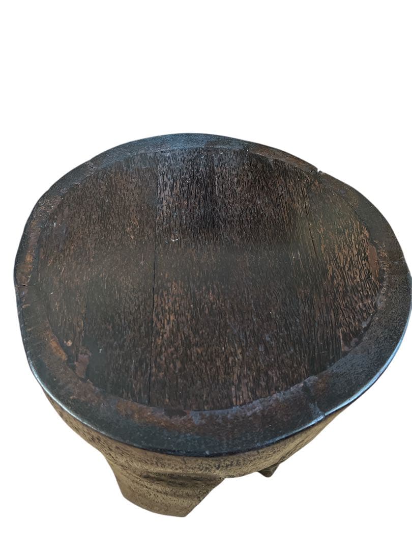 海外民芸？木製　スツール　丸イス2脚