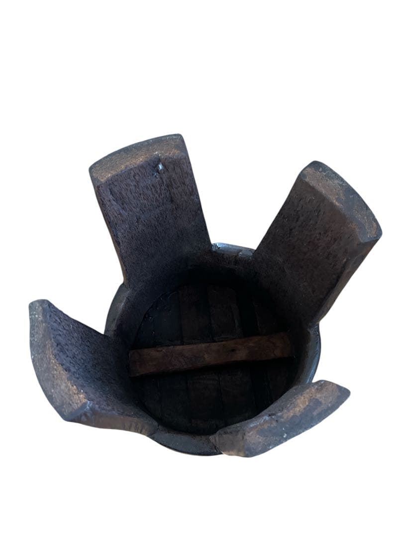 海外民芸？木製　スツール　丸イス2脚