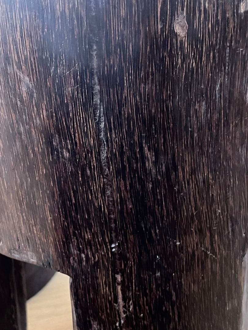 海外民芸？木製　スツール　丸イス2脚