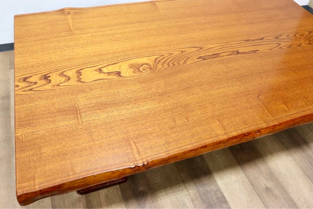 GMGF109○美山工芸 タモ材 無垢 座卓 ちゃぶ台 ローテーブル リビ