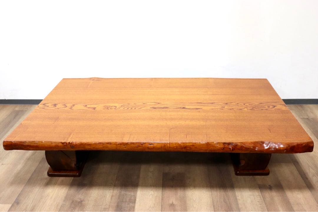 GMGF109○美山工芸 タモ材 無垢 座卓 ちゃぶ台 ローテーブル リビ