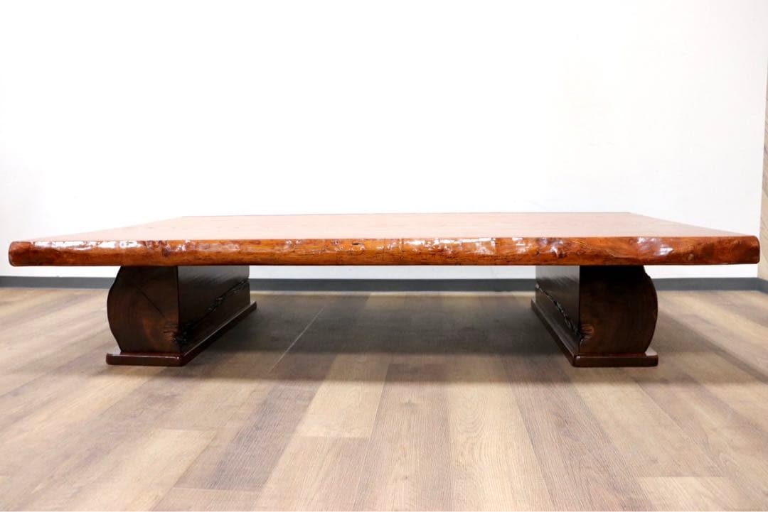 GMGF109○美山工芸 タモ材 無垢 座卓 ちゃぶ台 ローテーブル リビ