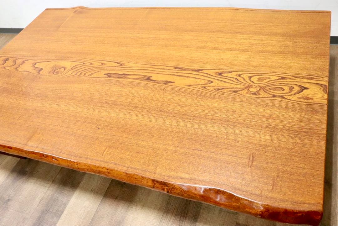 GMGF109○美山工芸 タモ材 無垢 座卓 ちゃぶ台 ローテーブル リビ