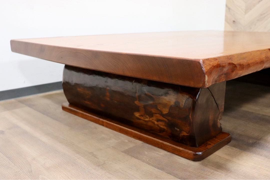 GMGF109○美山工芸 タモ材 無垢 座卓 ちゃぶ台 ローテーブル リビ