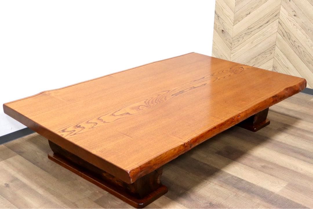 GMGF109○美山工芸 タモ材 無垢 座卓 ちゃぶ台 ローテーブル リビ