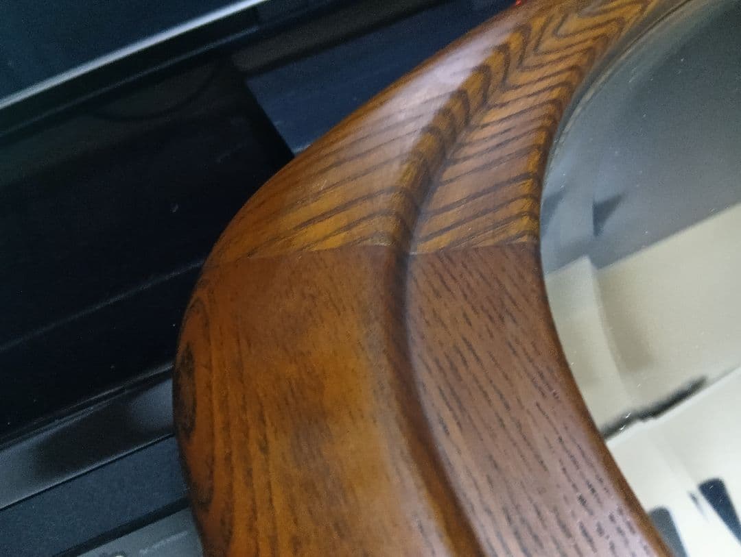 1970's　北欧モダン　トライアングル　ウォールナット　ミラー　壁掛け鏡