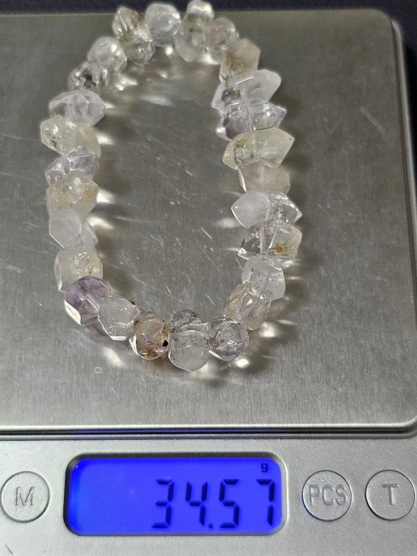 アメリカ産オイルインハーキマーダイヤモンドブレスレット