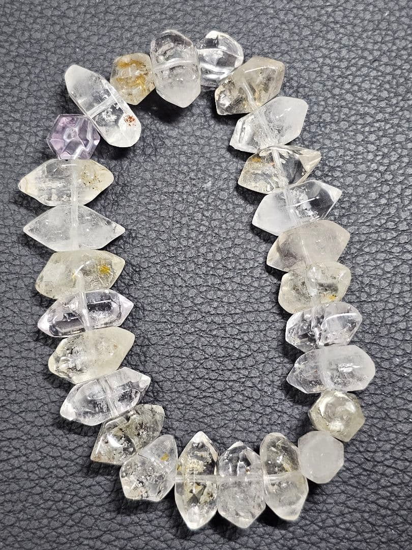 アメリカ産オイルインハーキマーダイヤモンドブレスレット