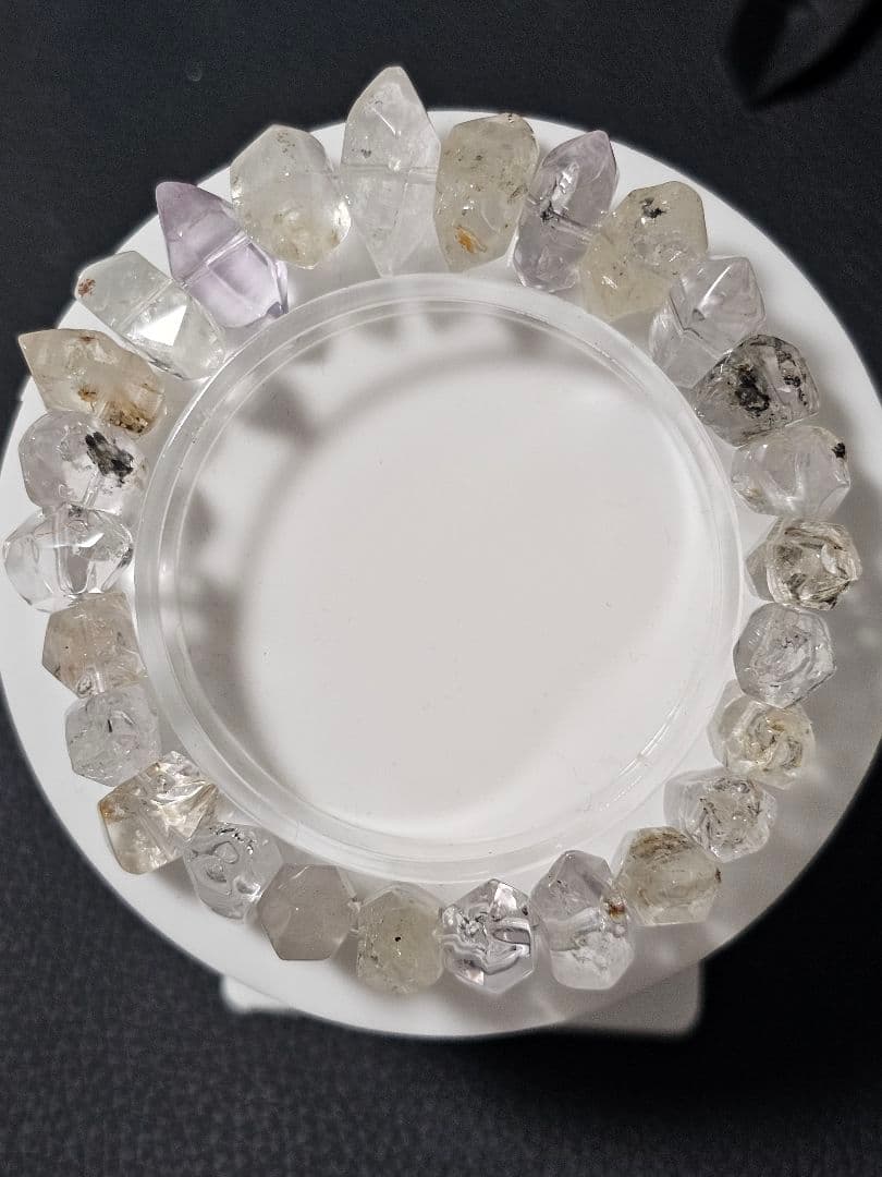 アメリカ産オイルインハーキマーダイヤモンドブレスレット