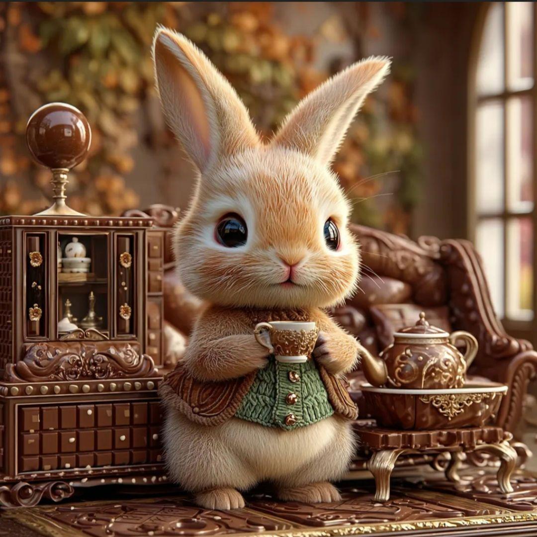 お出かけうさぎさんパネル生地　ハンドメイド