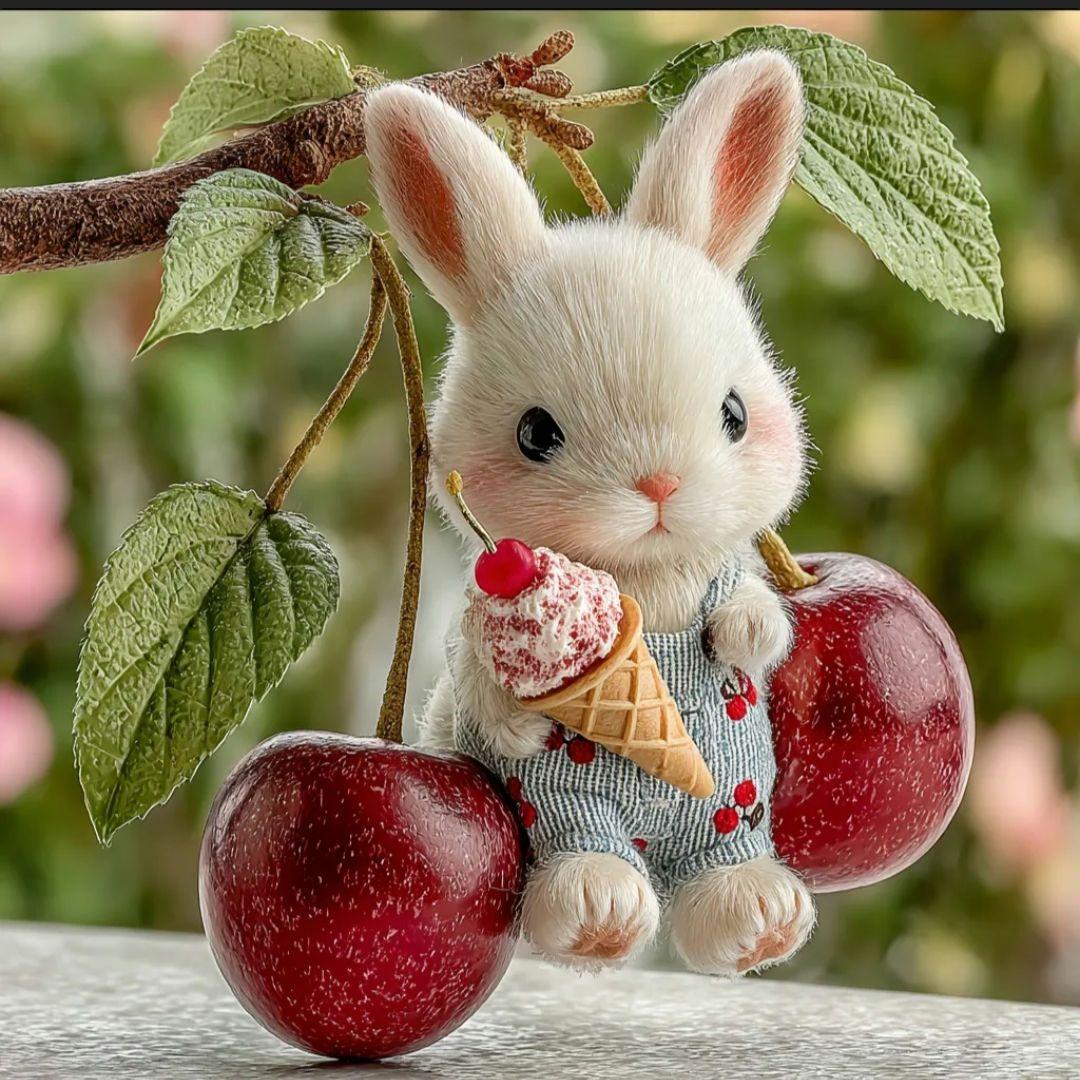 お出かけうさぎさんパネル生地　ハンドメイド