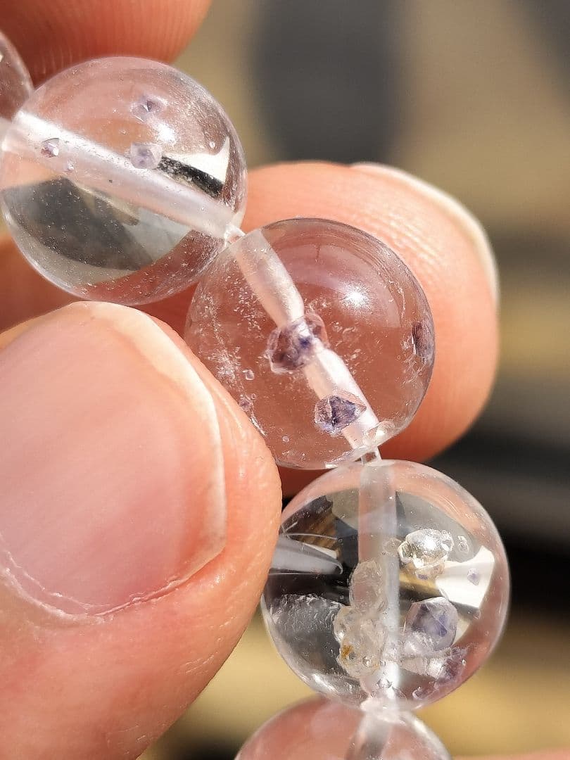 【超特価】フローライトインクォーツ　ブレスレット　10〜11mm