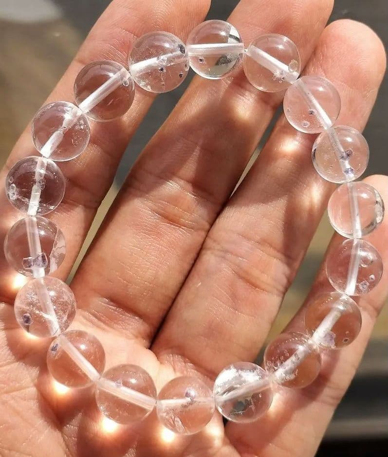 【超特価】フローライトインクォーツ　ブレスレット　10〜11mm