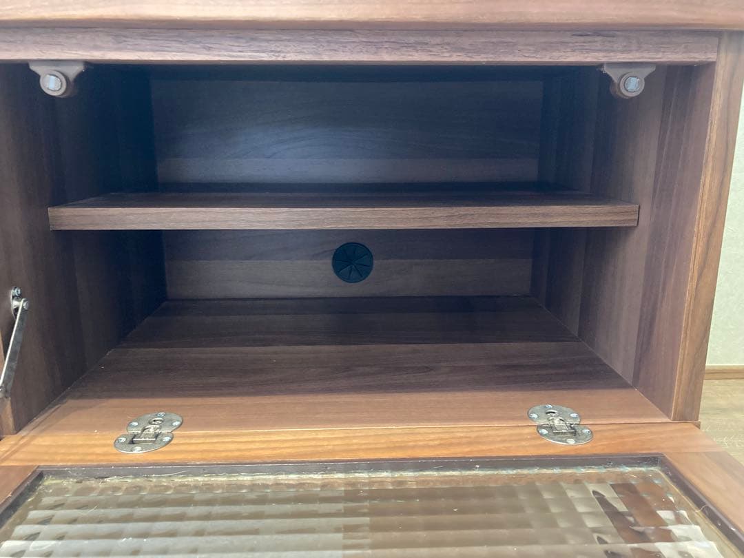 ブラウン 木製 テレビボード 引き出し付き