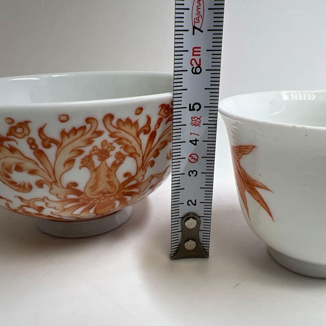 中国美術 大清光緒年製 粉彩 煎茶碗、鉢 4脚 東K8-0203② タニチ