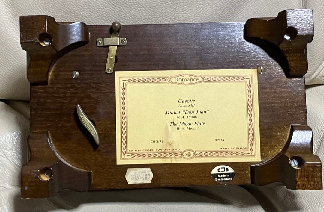 アンティーク　オルゴール　リュージュ　72弁　三曲　REUGE モーツァルト