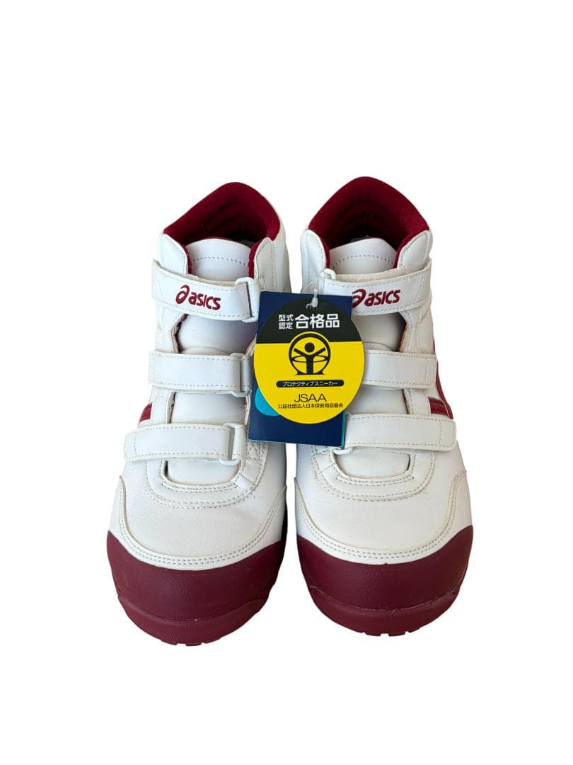 【新品】アシックス 安全靴 ウィンジョブ CP302 27.0cm 白×赤