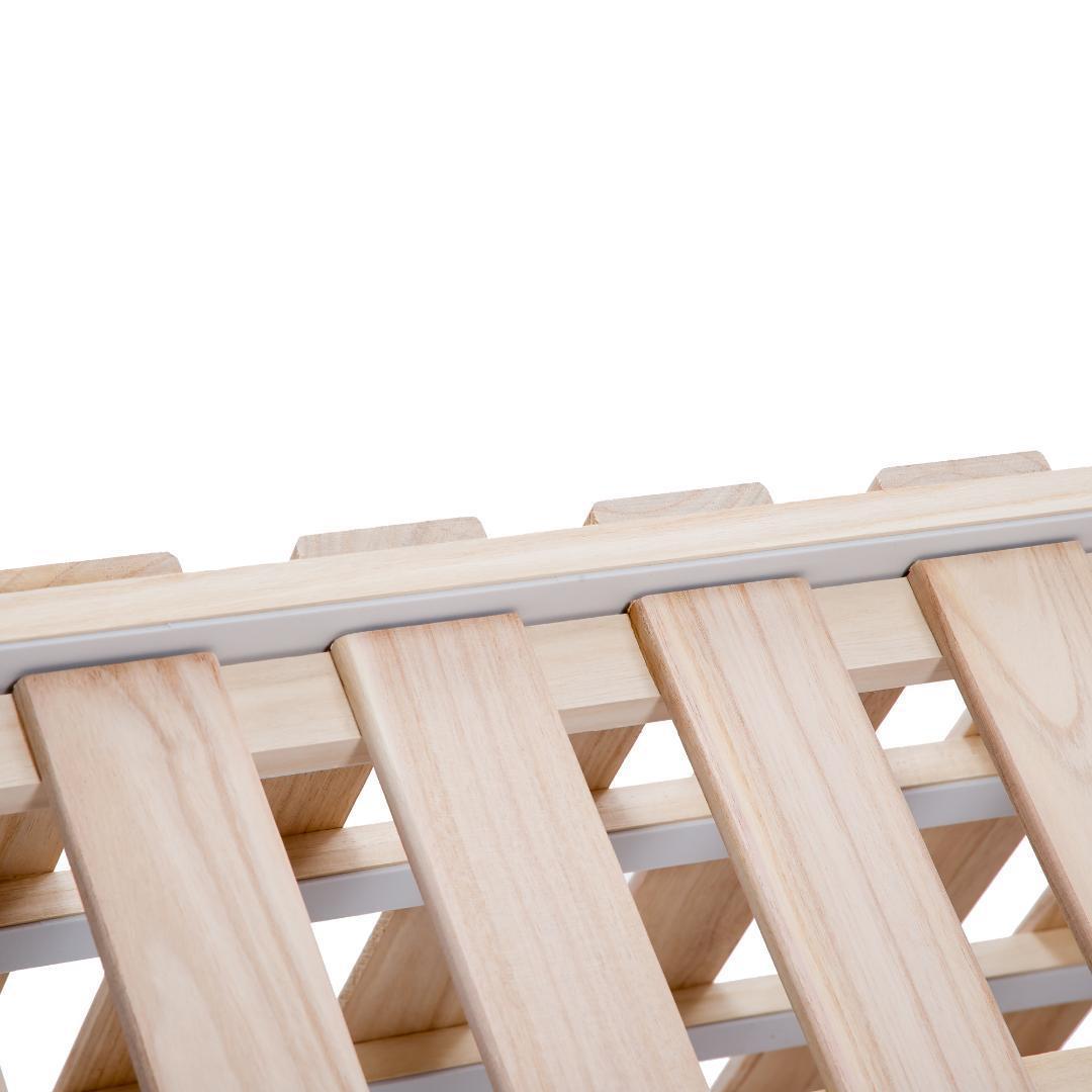 すのこベッド　折りたたみ　天然桐四つ折りベッドフレーム木製シングル４折桐木床 S