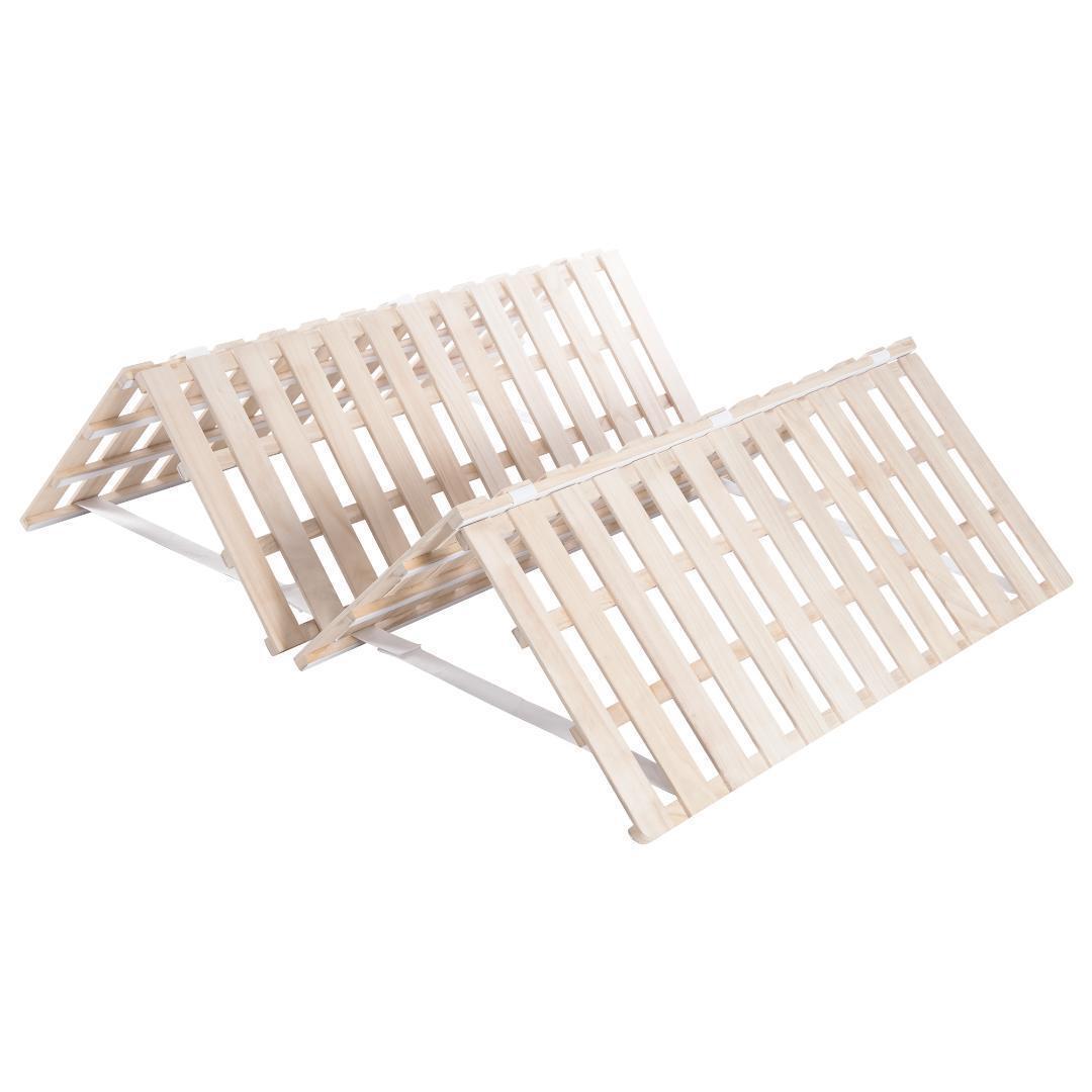 すのこベッド　折りたたみ　天然桐四つ折りベッドフレーム木製シングル４折桐木床 S