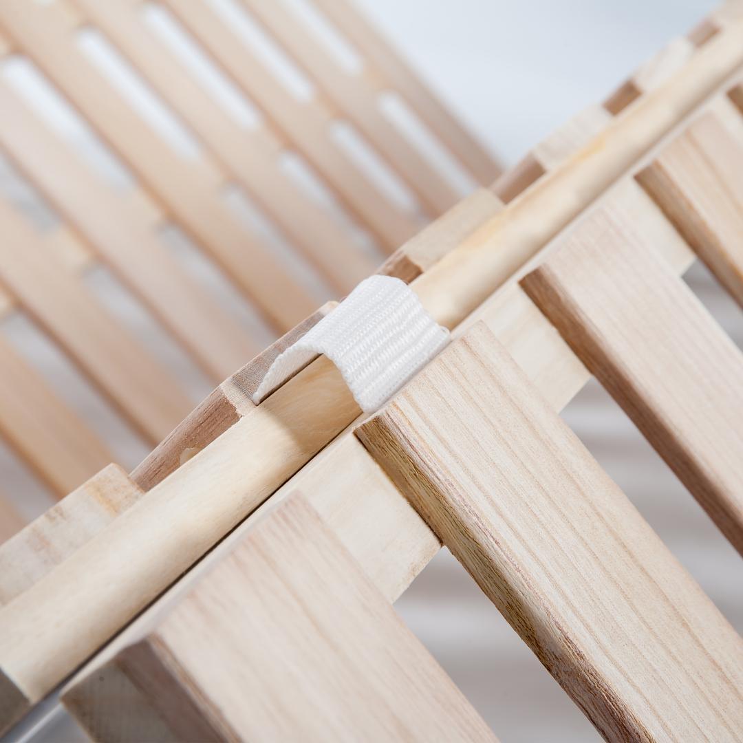 すのこベッド　折りたたみ　天然桐四つ折りベッドフレーム木製シングル４折桐木床 S