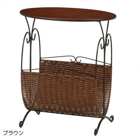 要問合せ♥️ちょうどいいサイズ♥️お洒落　マガジンラック　テーブル　ブラウン　白