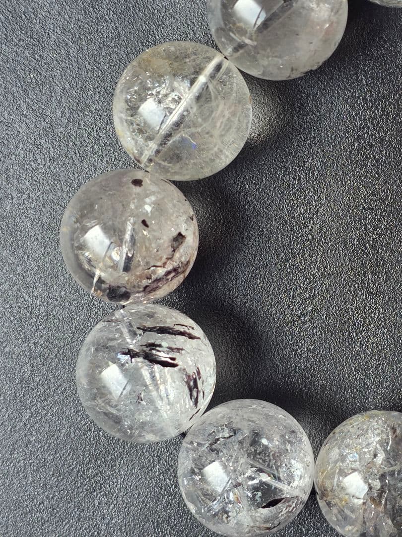 20mm　ヒマラヤ水晶　エレスチャルクォーツ・骸骨水晶　グラファイトインクォーツ