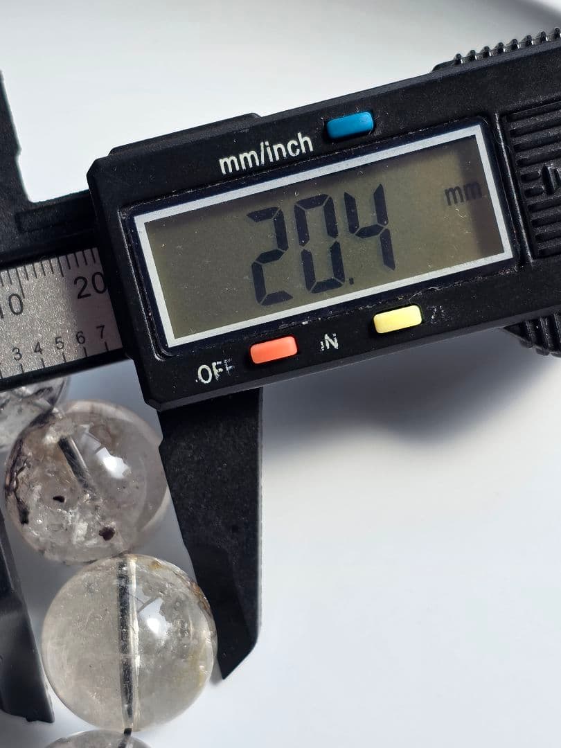 20mm　ヒマラヤ水晶　エレスチャルクォーツ・骸骨水晶　グラファイトインクォーツ