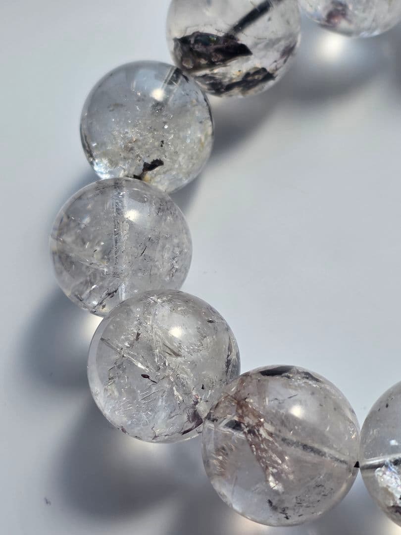 20mm　ヒマラヤ水晶　エレスチャルクォーツ・骸骨水晶　グラファイトインクォーツ