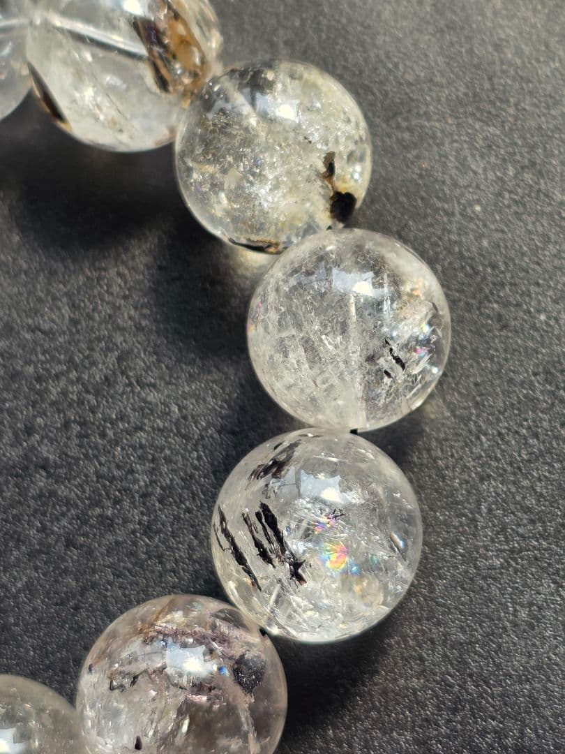 20mm　ヒマラヤ水晶　エレスチャルクォーツ・骸骨水晶　グラファイトインクォーツ