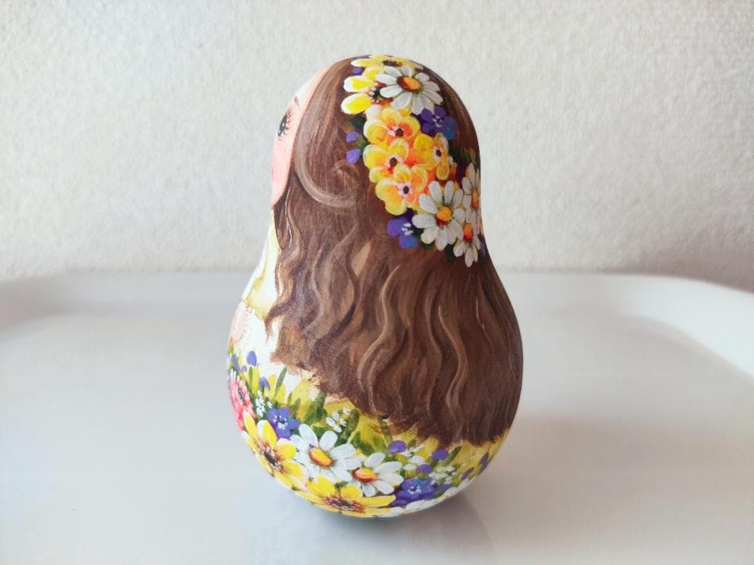 【KV001】10cm級 おきあがりこぼし カバノヴァ　花冠