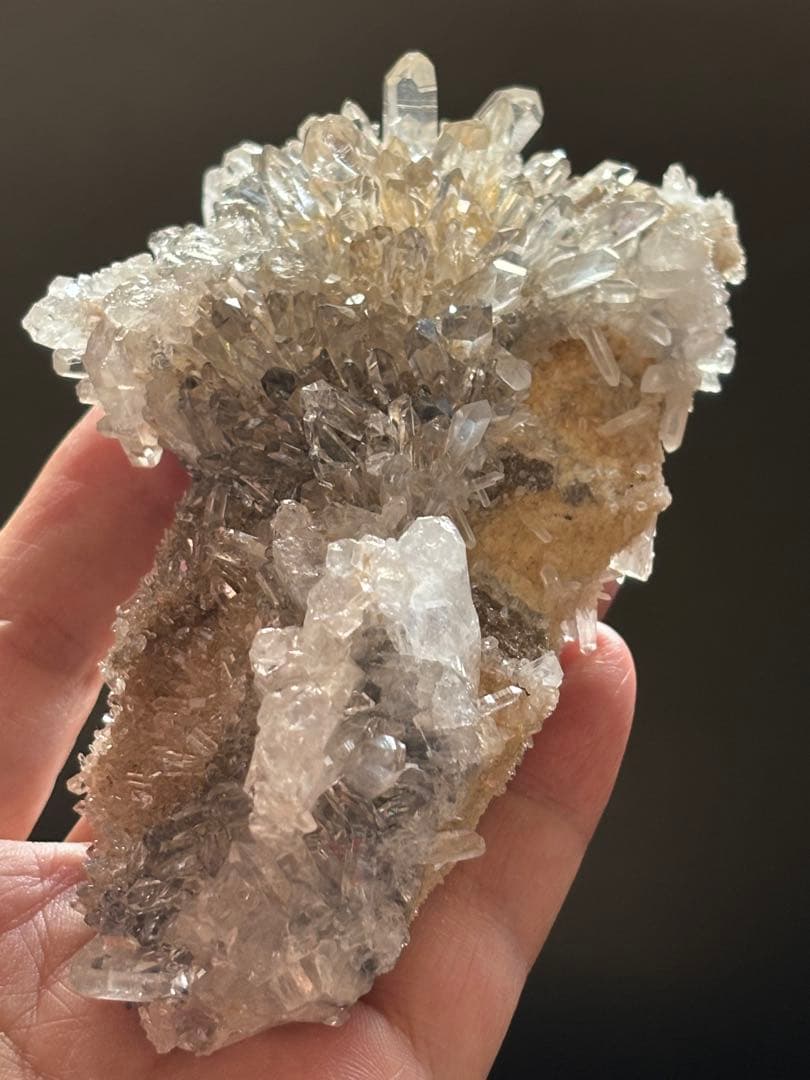 中国四川省　金口河水晶クラスター　菊花水晶　211g もう出てこない　天然石