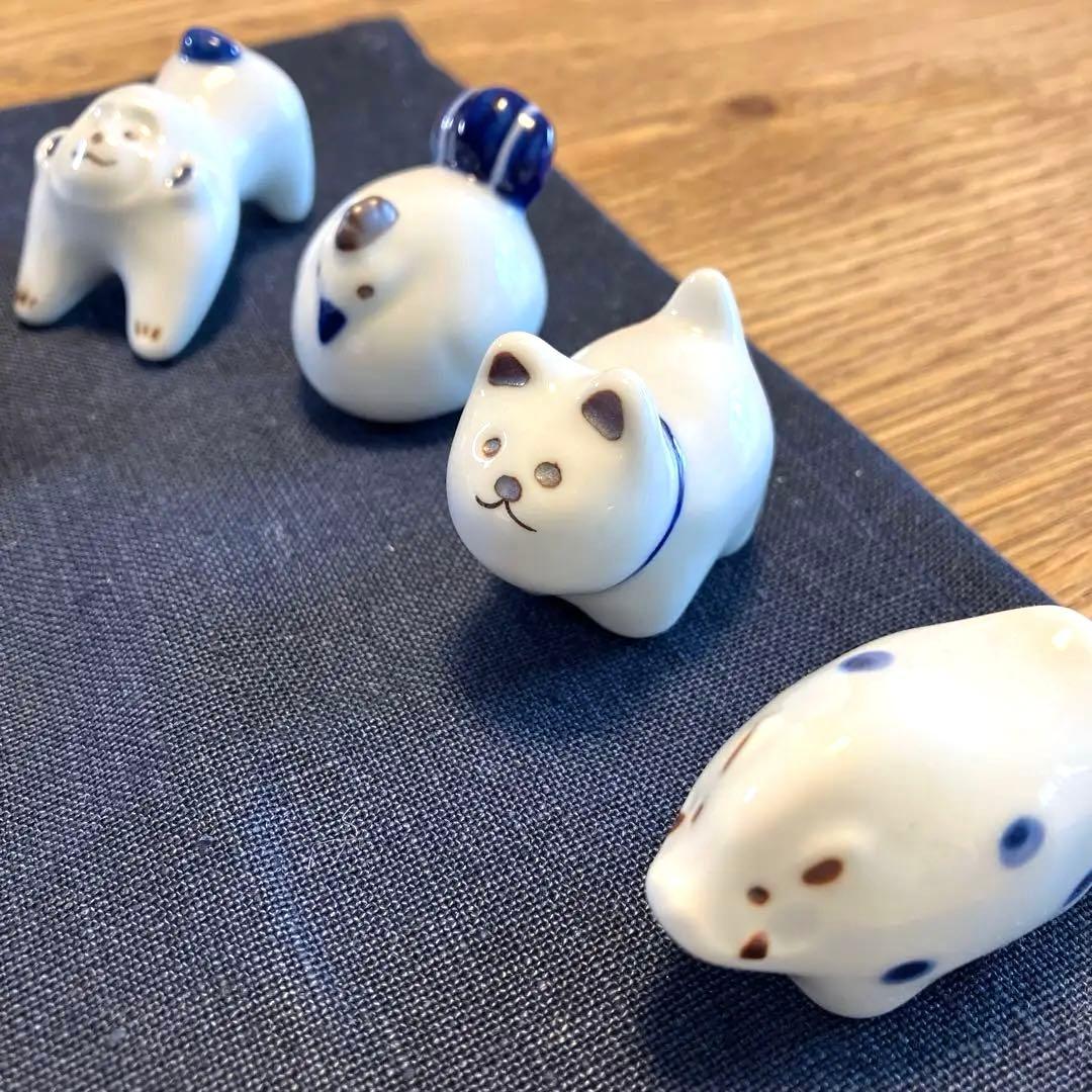 置物セット(座布団・立札付) 奥川陶器 波佐見焼 置物 十二支 手描き 下絵付