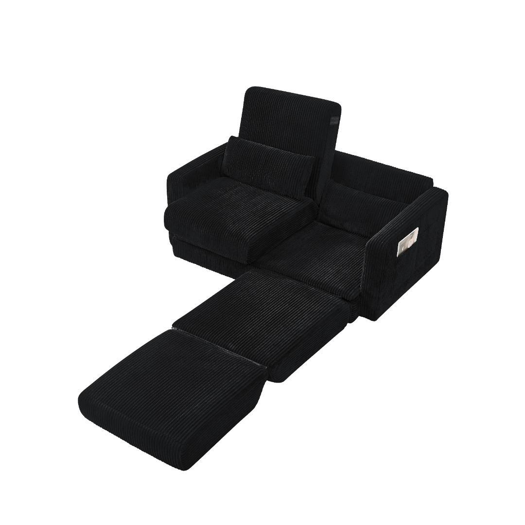 多機能ソファー ベッド 幅117cm 収納付き 小規模住宅対応 展開可能