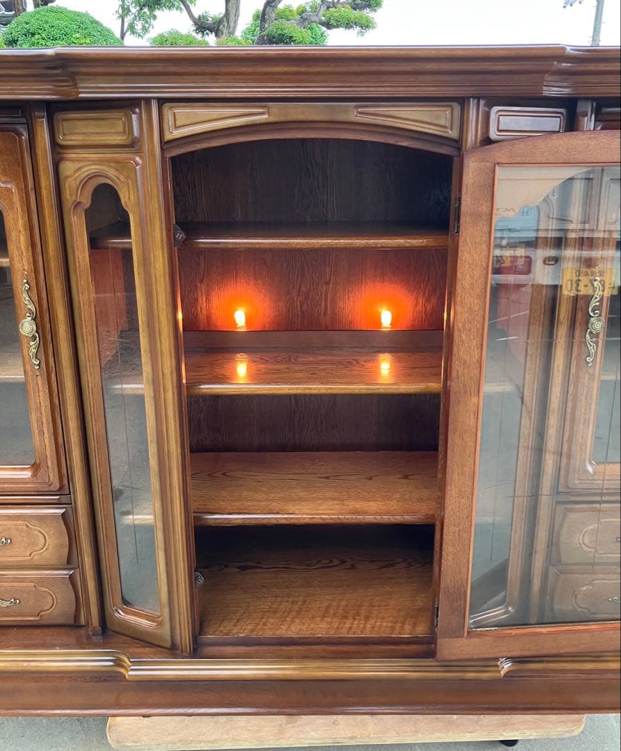 アンティーク キャビネット リビングボード 185cm幅