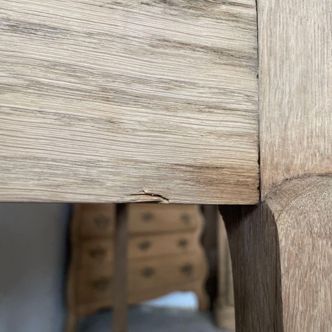 ビンテージ　ドロワーデスク　サイドテーブル　 猫脚　剥離