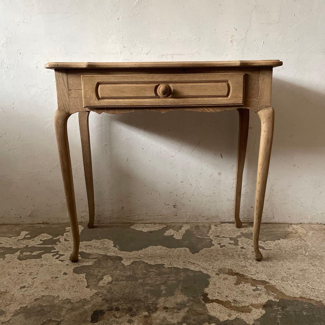 ビンテージ　ドロワーデスク　サイドテーブル　 猫脚　剥離