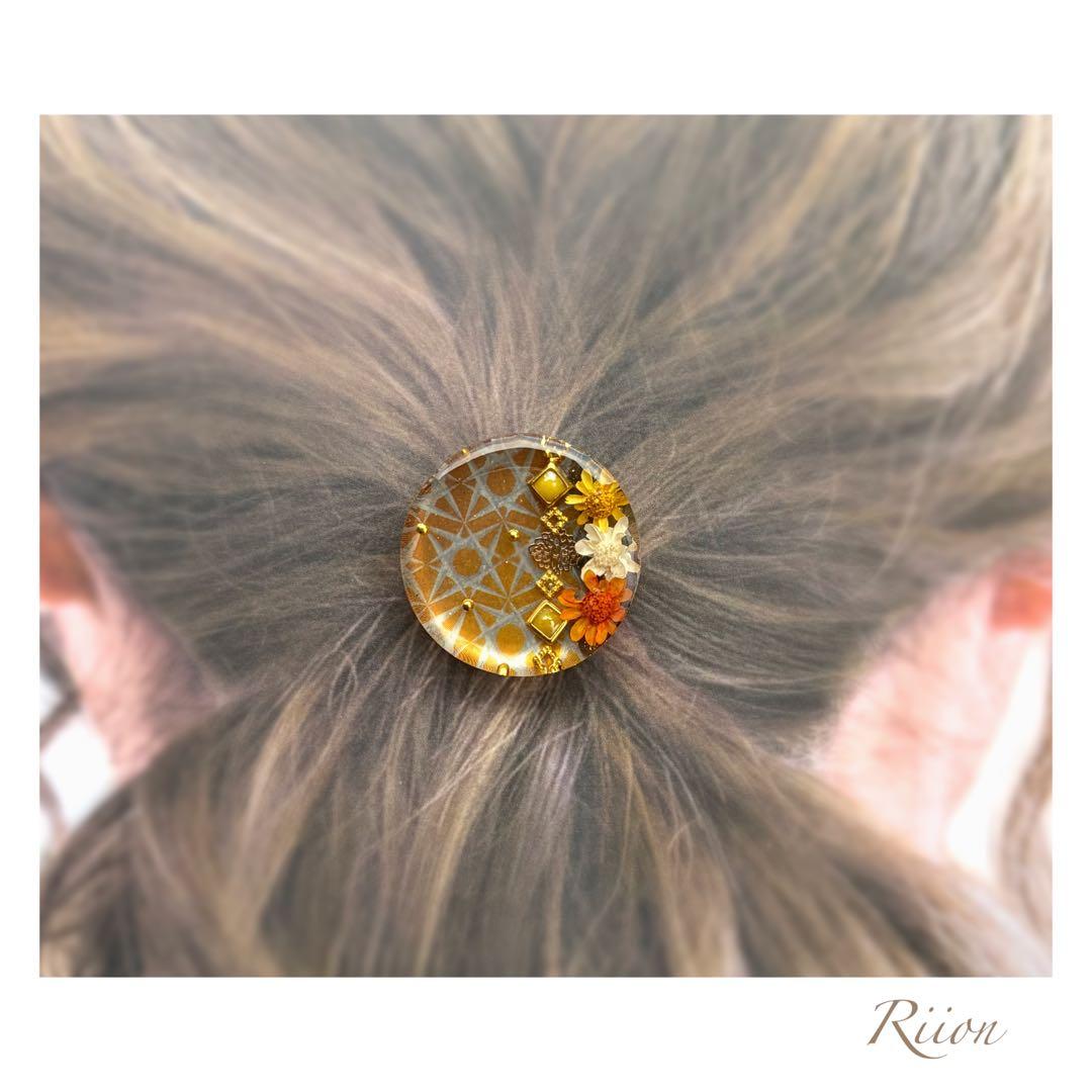 no.1073✨江戸切子風和テイストレジンヘアゴム✨➄