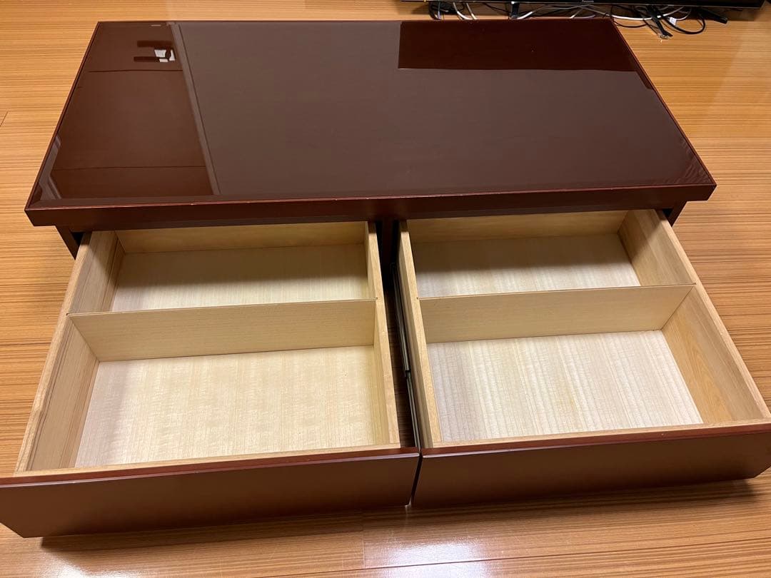 高橋工芸　ダークブラウン　アメリカンチェリー製　センターテーブル　ローテーブル