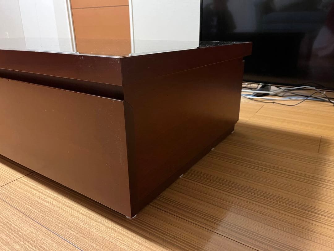 高橋工芸　ダークブラウン　アメリカンチェリー製　センターテーブル　ローテーブル