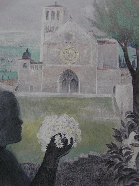 谷中武彦、【聖地】、希少な額装用画集より、新品額装付、状態良好