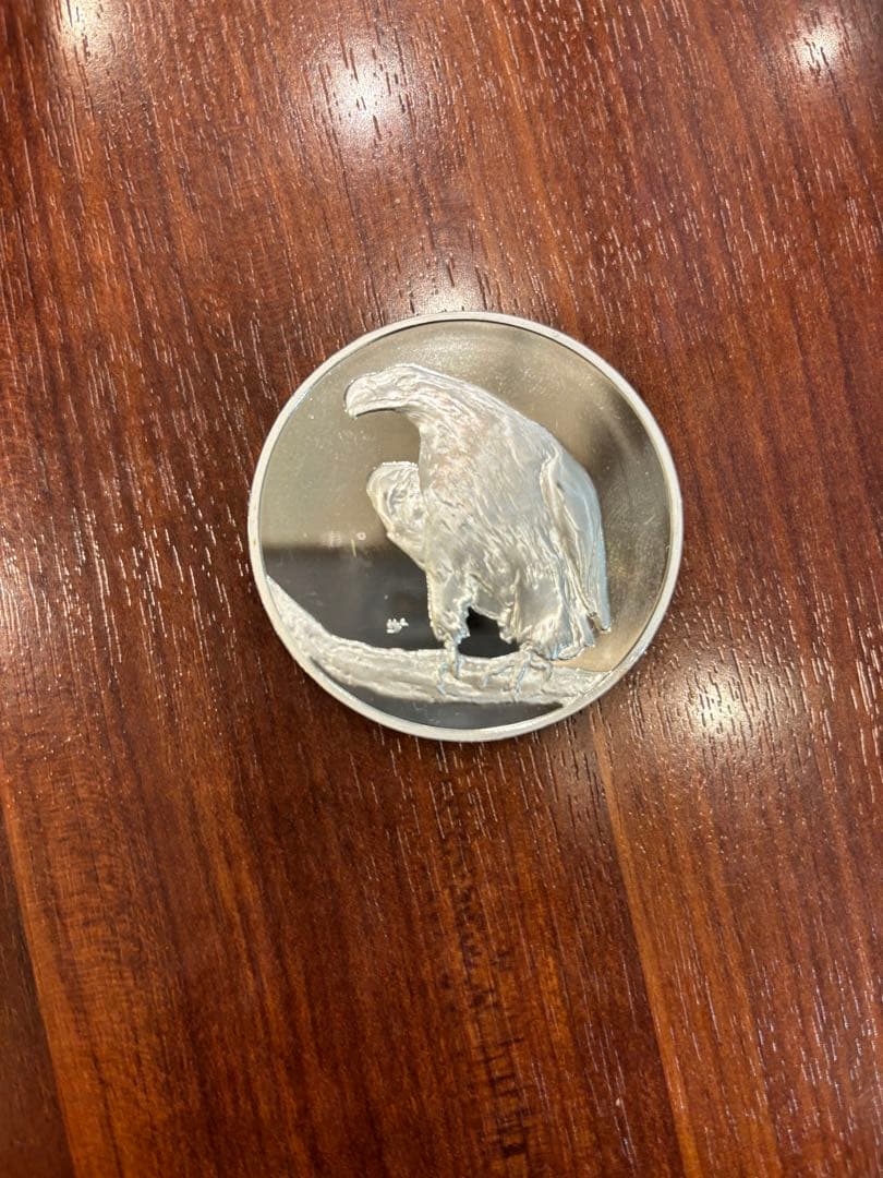 シルバー925 メダル 67g フランクリンミント社 日本の野鳥 オオワシ