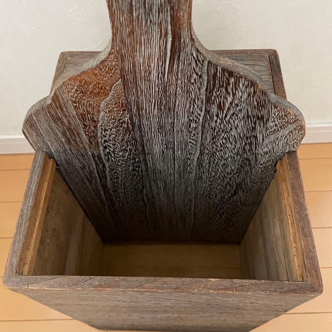 木製三味線スタンド ケース　ダークブラウン　三味線の立箱二丁立