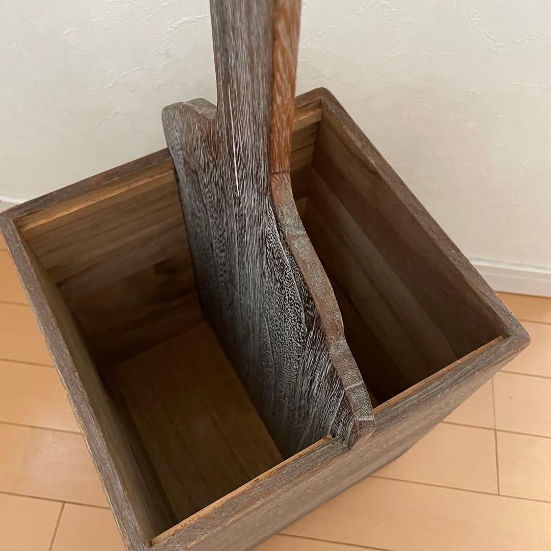 木製三味線スタンド ケース　ダークブラウン　三味線の立箱二丁立