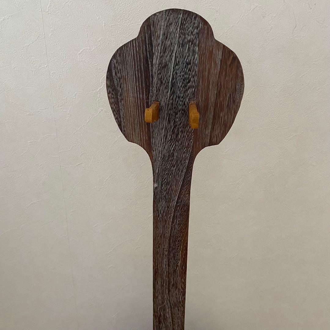 木製三味線スタンド ケース　ダークブラウン　三味線の立箱二丁立